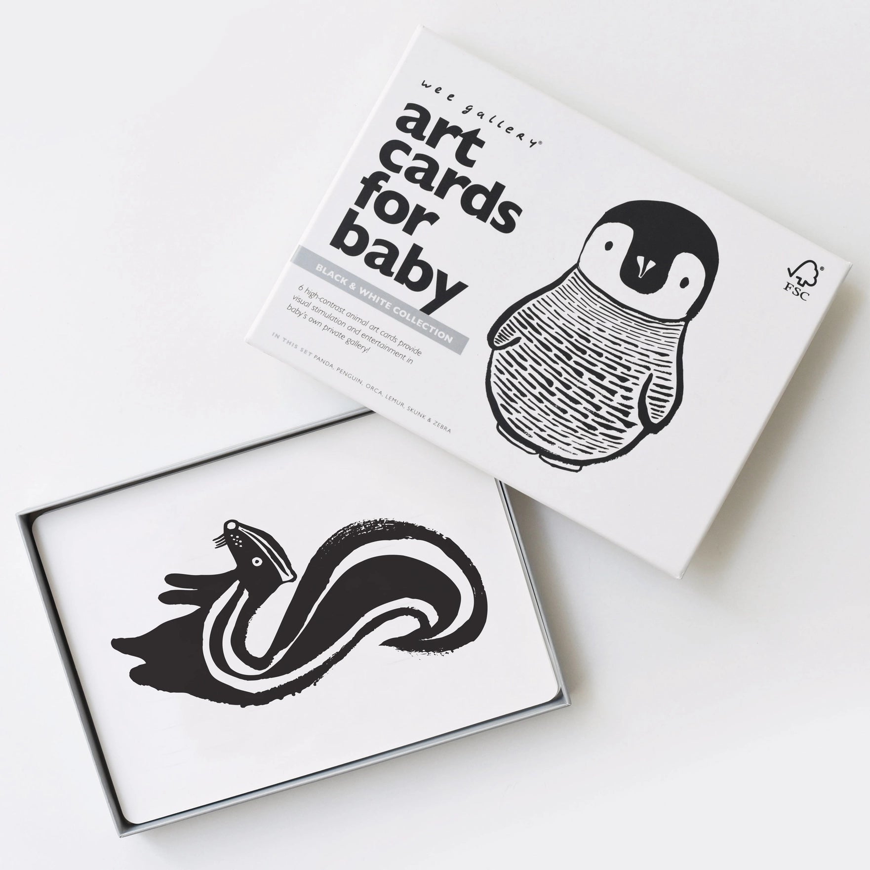 Art Cards For Baby - B&W Animals