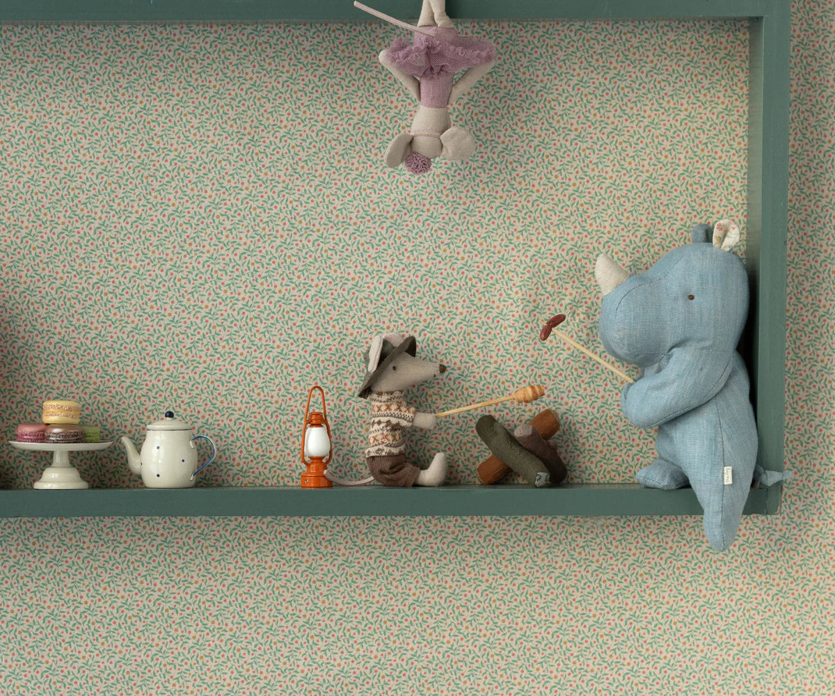 Safari friends, Rhino, Small - Blue/Sand