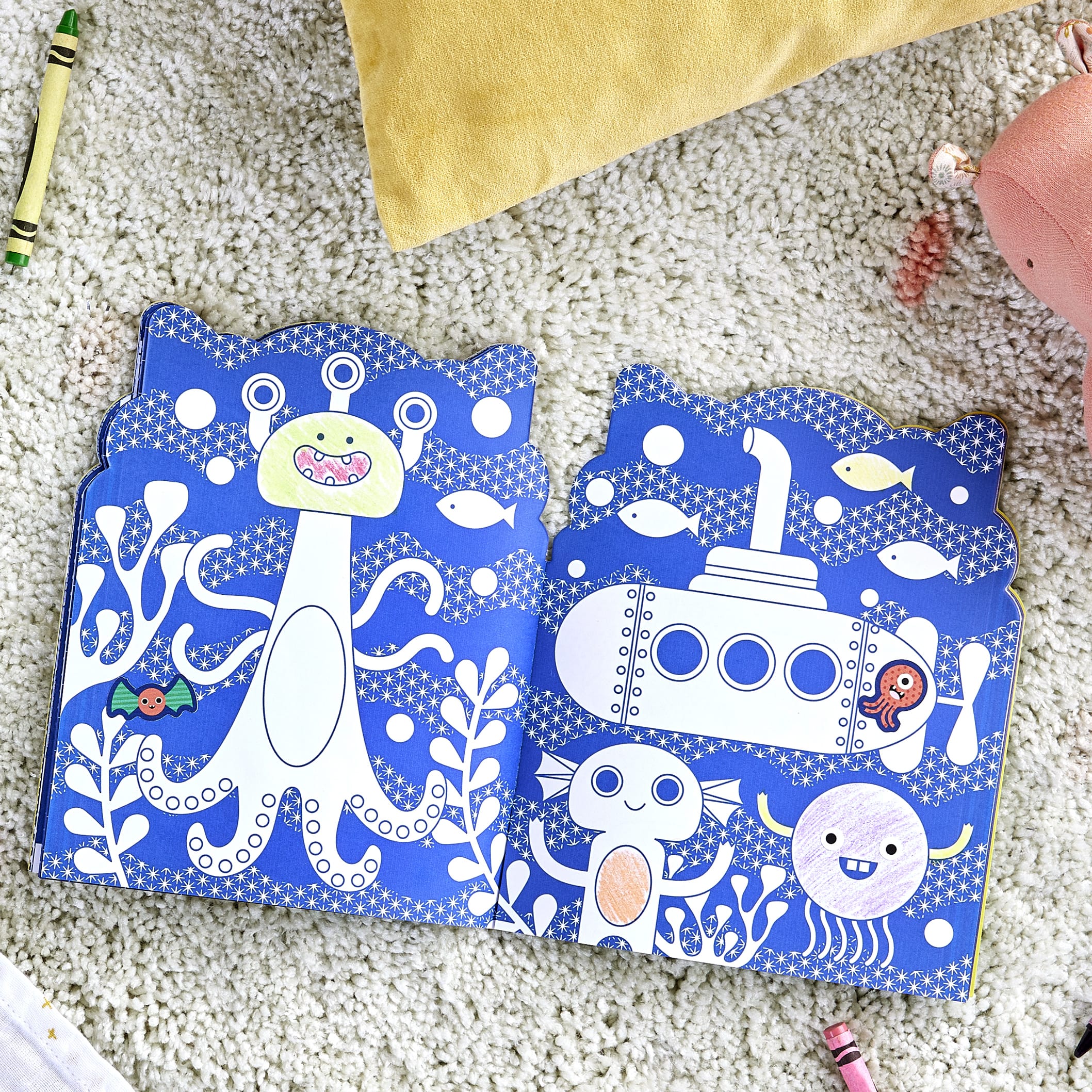 Monsters Coloring Book and Stickers