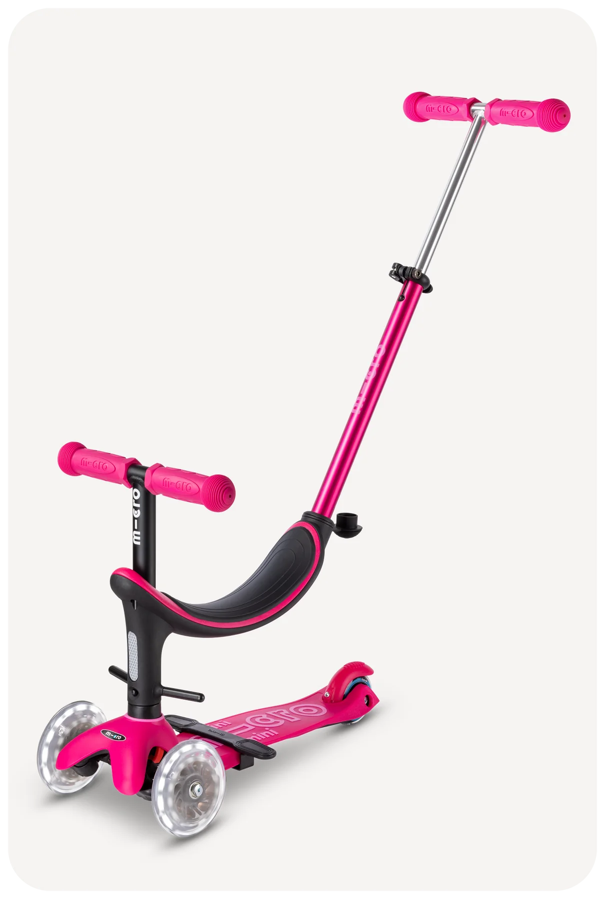 Micro Mini2Grow LED Scooter - Pink