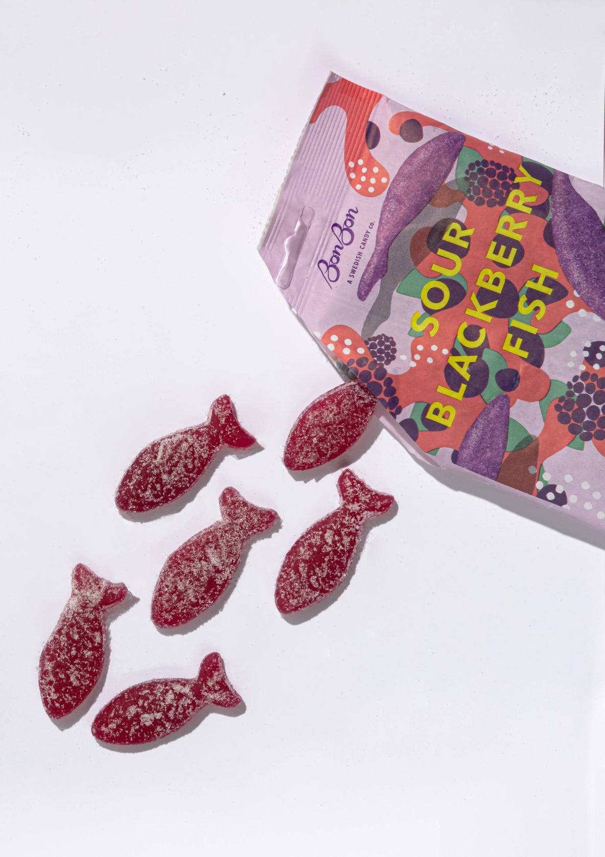 BonBon's Sour Blackberry Fish - Swedish Candy 5.2oz (150g)
