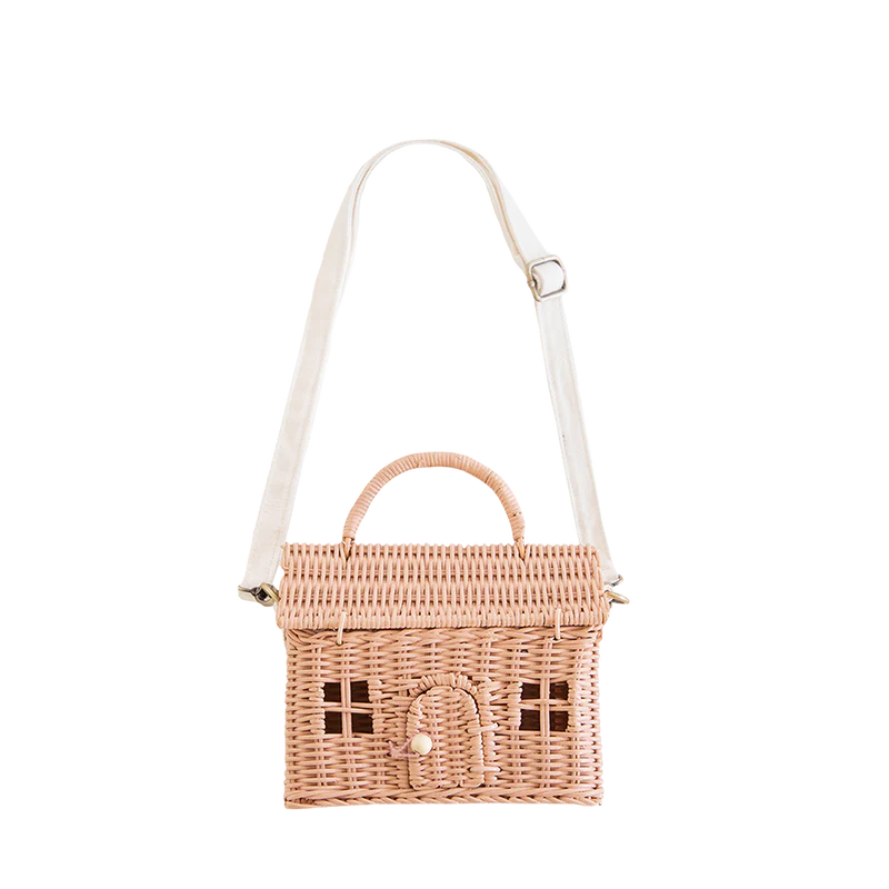 Rattan Casa Bag - Rose