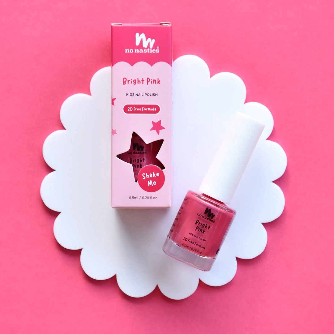 Bright Pink Water-Based Nail Polish For Kids - 8.5ml