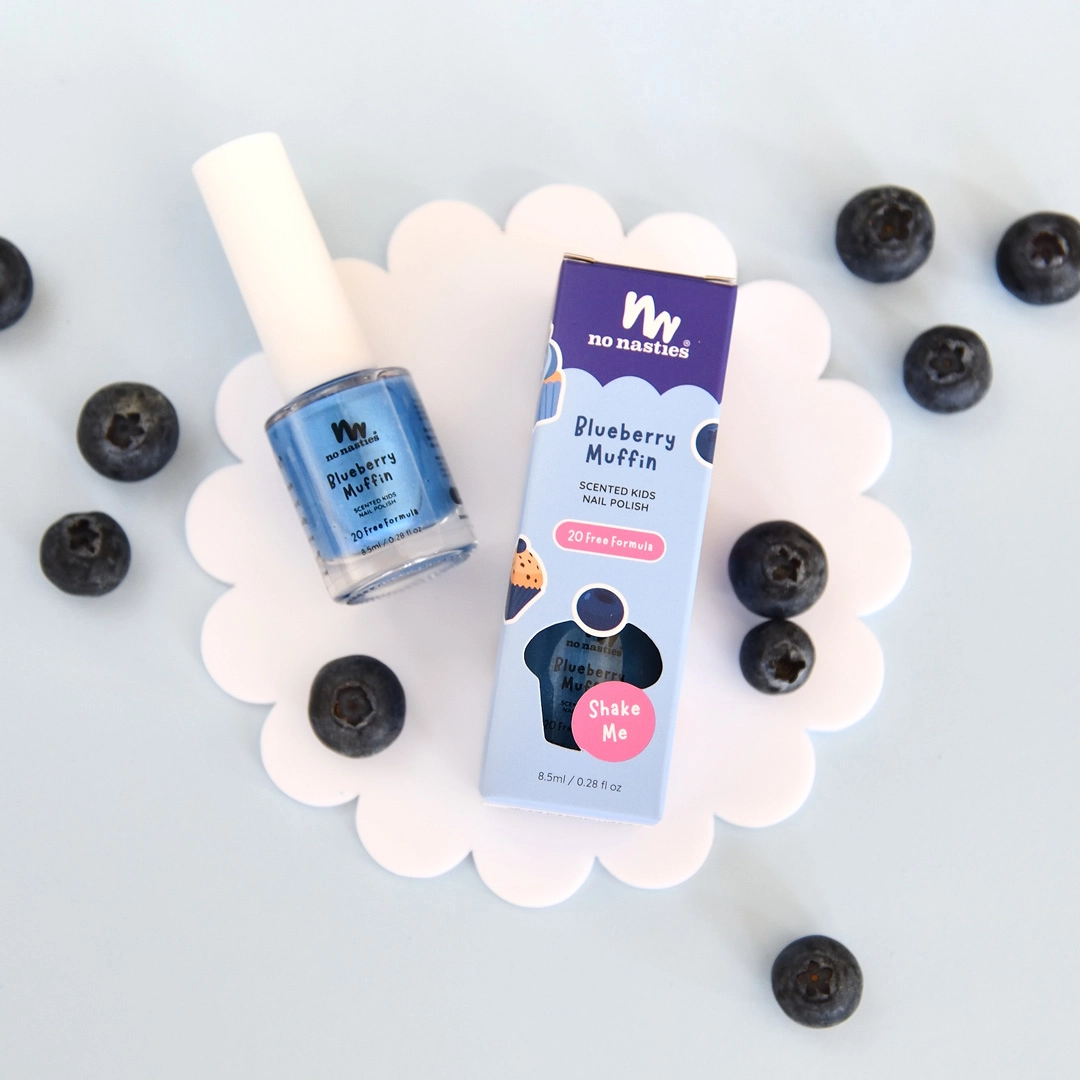 BLUEBERRY MUFFIN Scented Scratch Off Kids Nail Polish