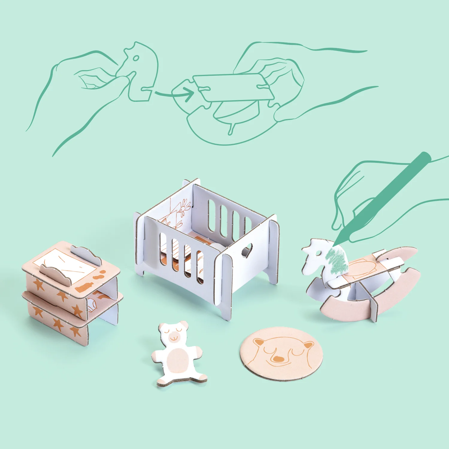 DIY Doll House- Color, Assemble, Play
