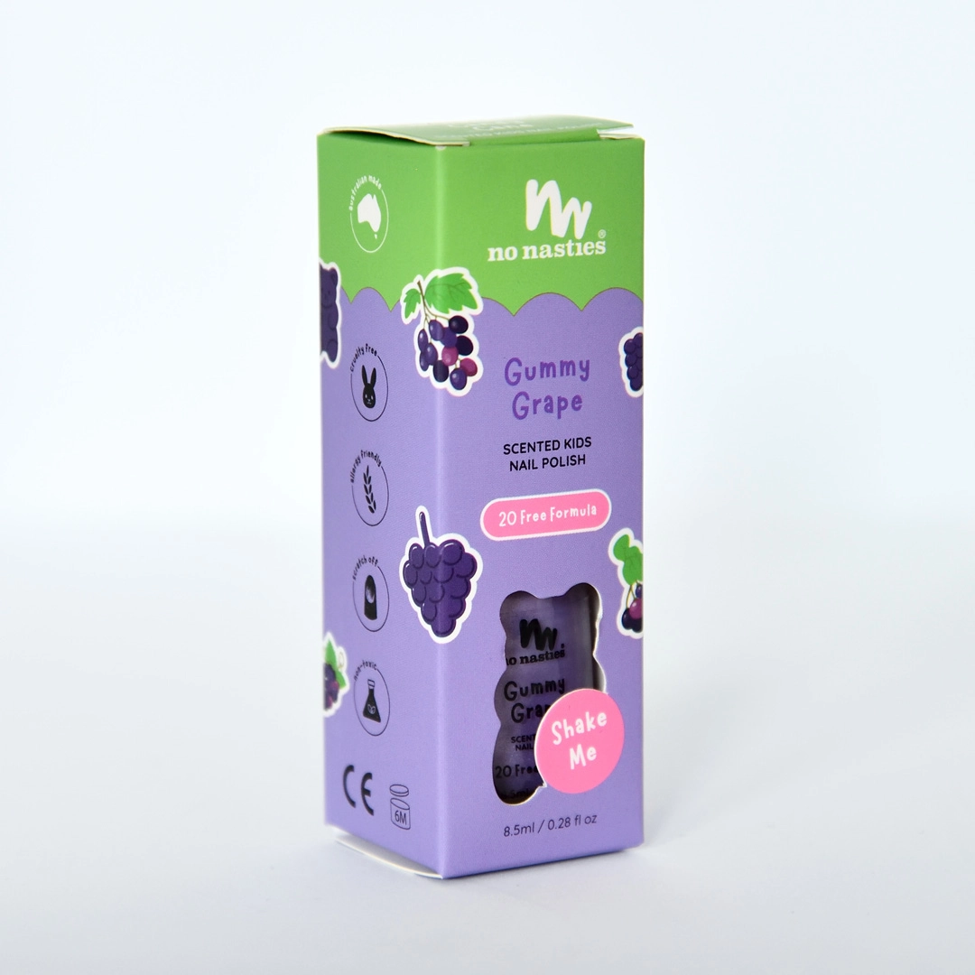 GUMMY GRAPE Scented Scratch Off Kids Nail Polish