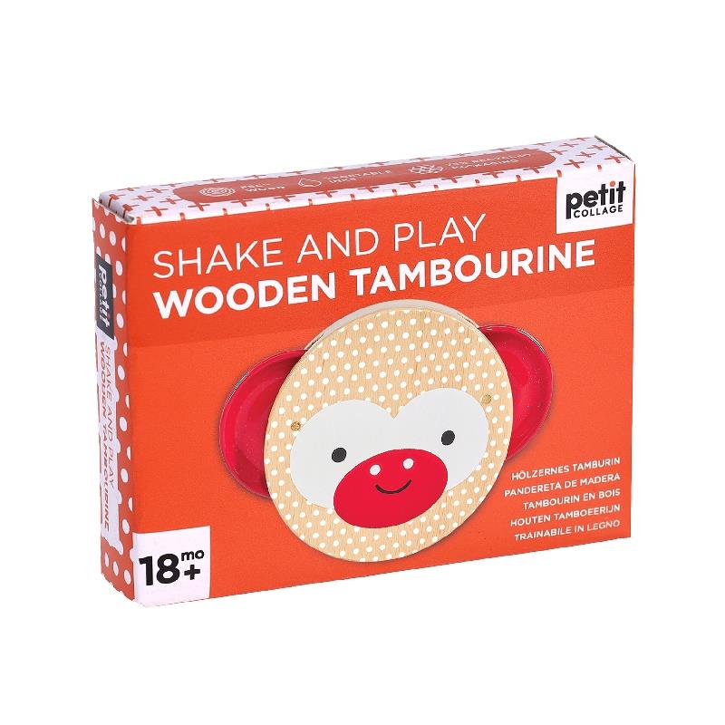 Shake and Play Wooden Tambourine