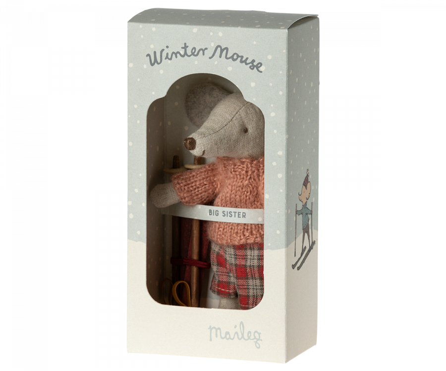 Winter Mouse with Ski Set, Big Sister
