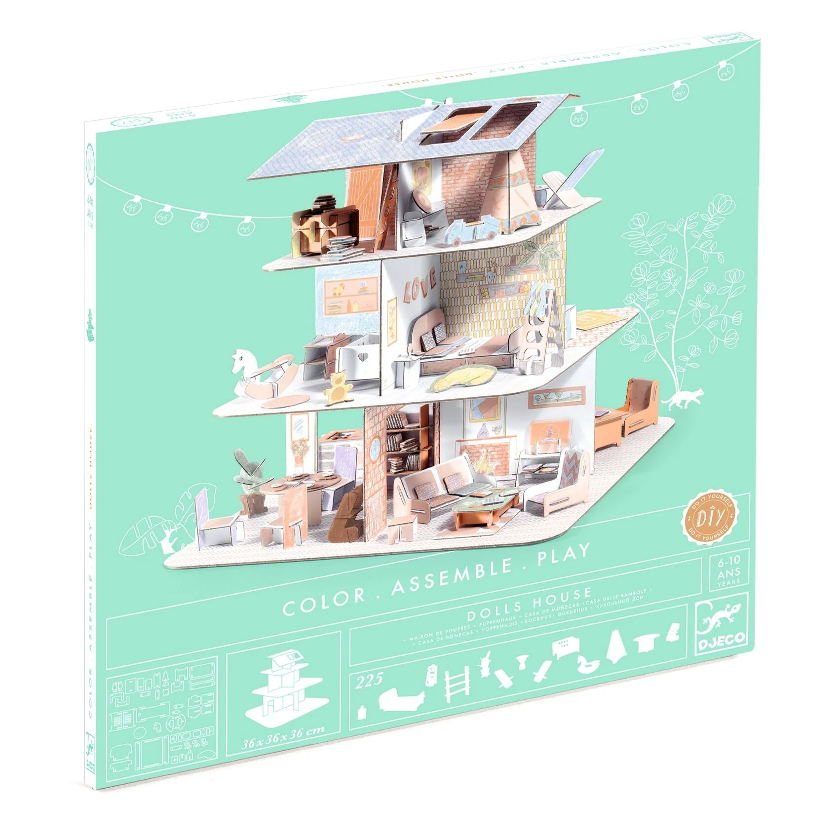 DIY Doll House- Color, Assemble, Play