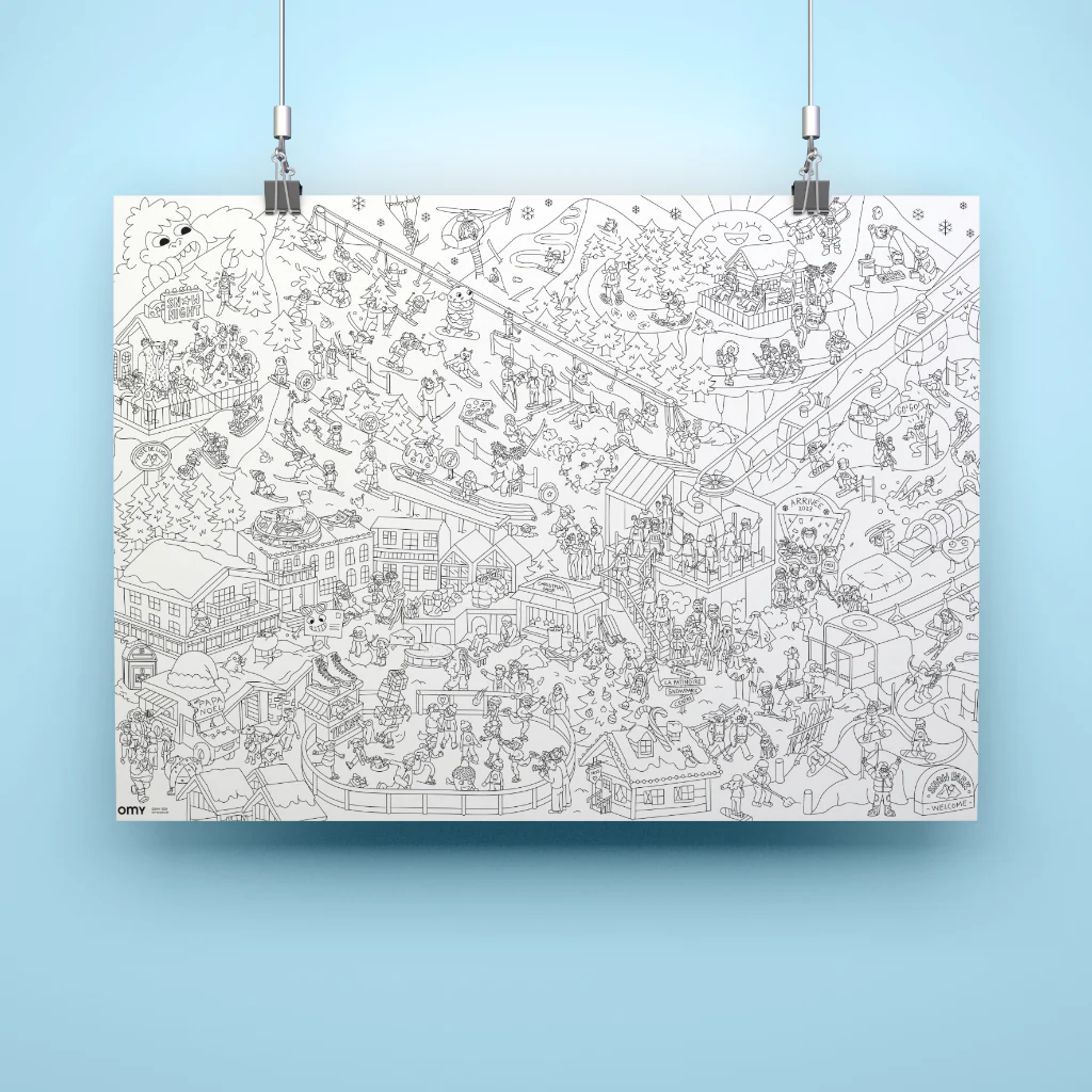 Giant Coloring Poster - I Love Winter