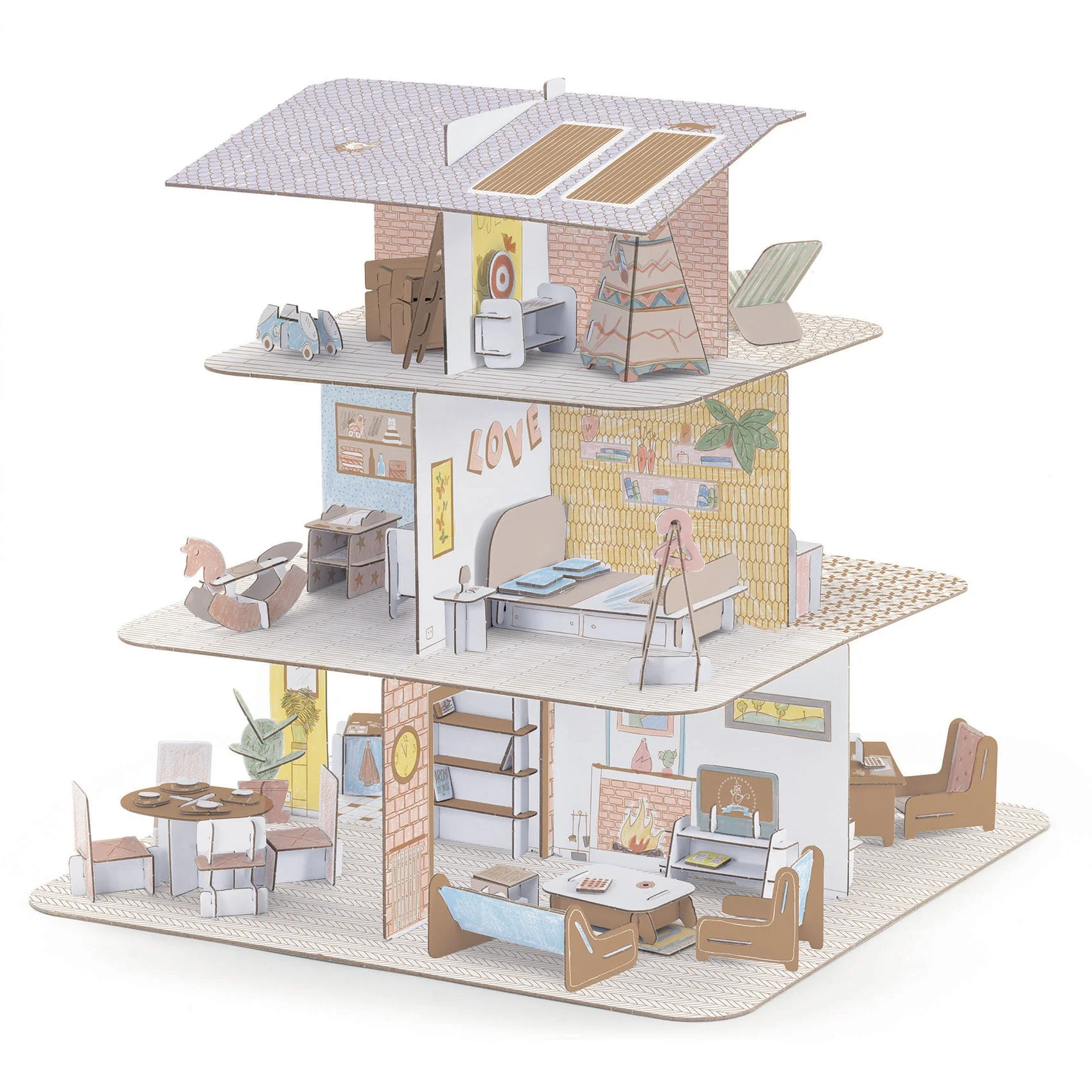 DIY Doll House- Color, Assemble, Play
