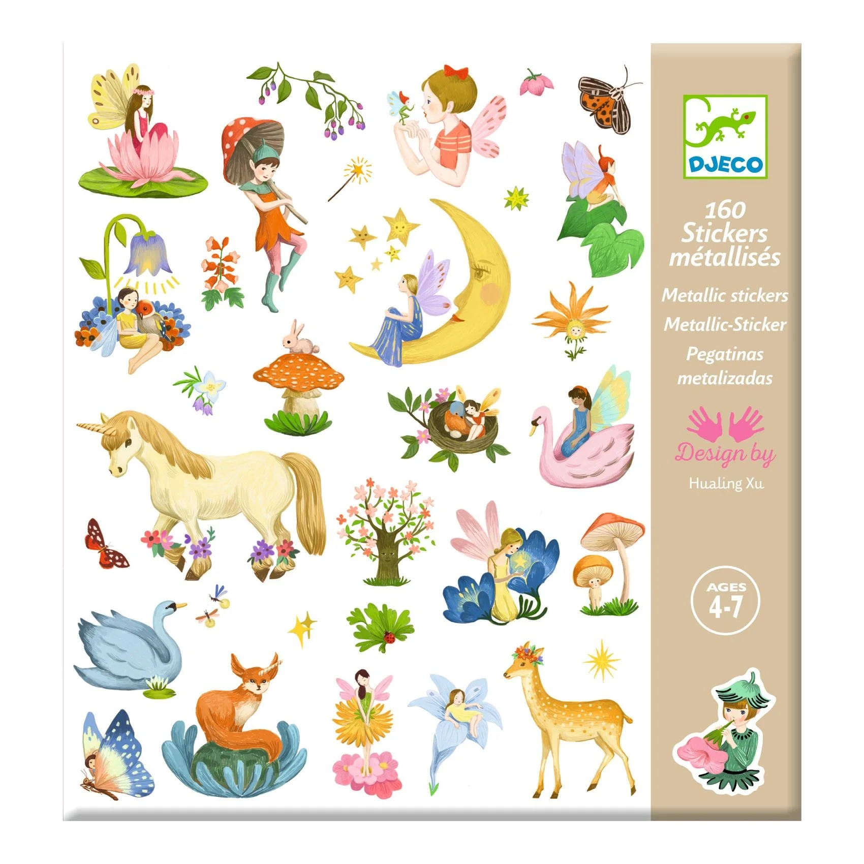 160 Stickers Fantasy - Unicorn/Fairy
