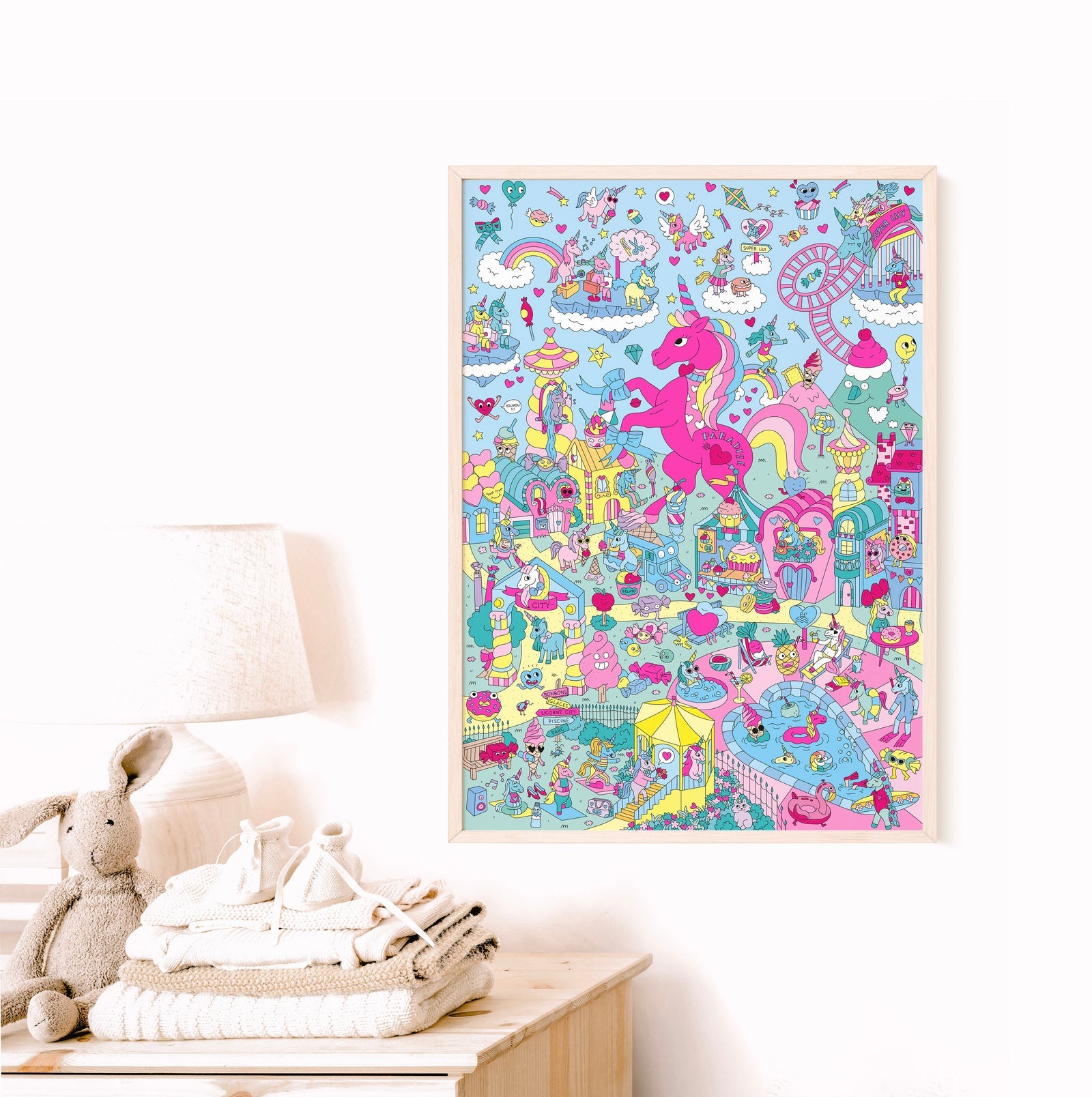 Unicorn Sticker Poster Lily