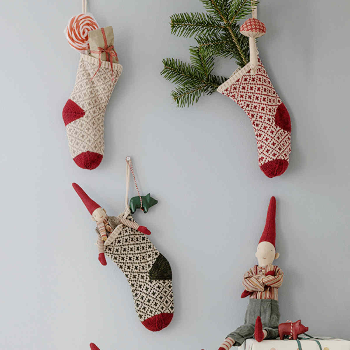 Christmas Stocking - Winter Green