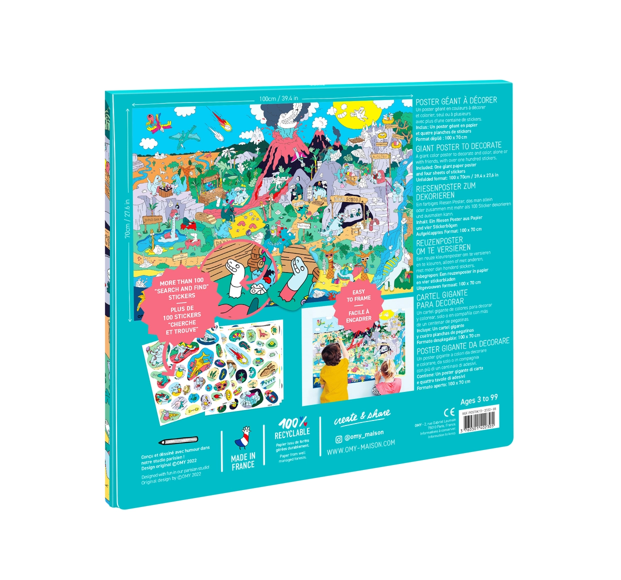 Dino Giant Sticker Poster