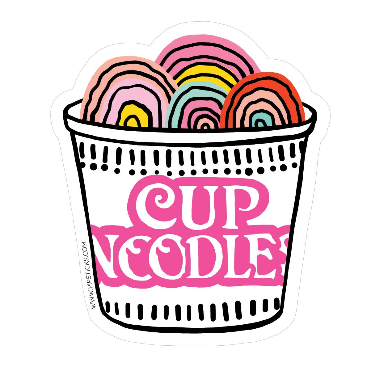 3 Vinyl Stickers Ramen Love
