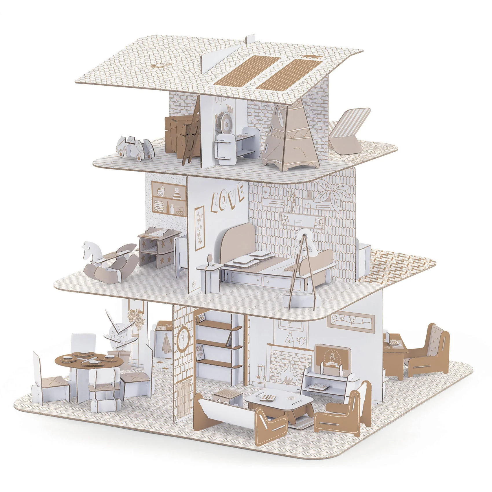 DIY Doll House- Color, Assemble, Play