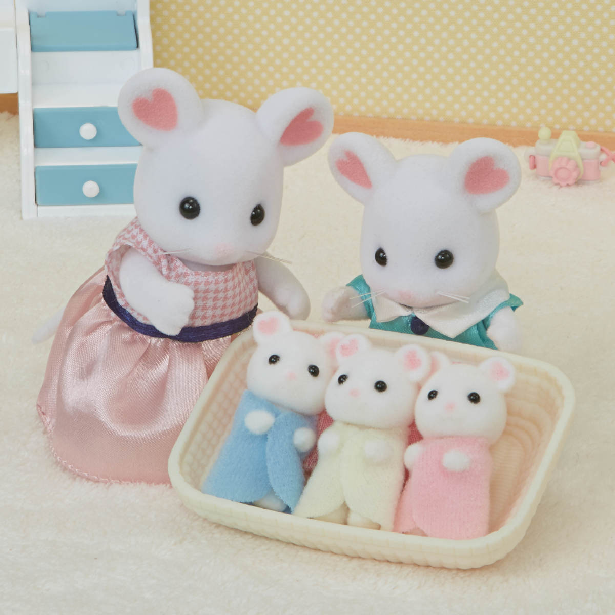 Marshmallow Mouse Triplets