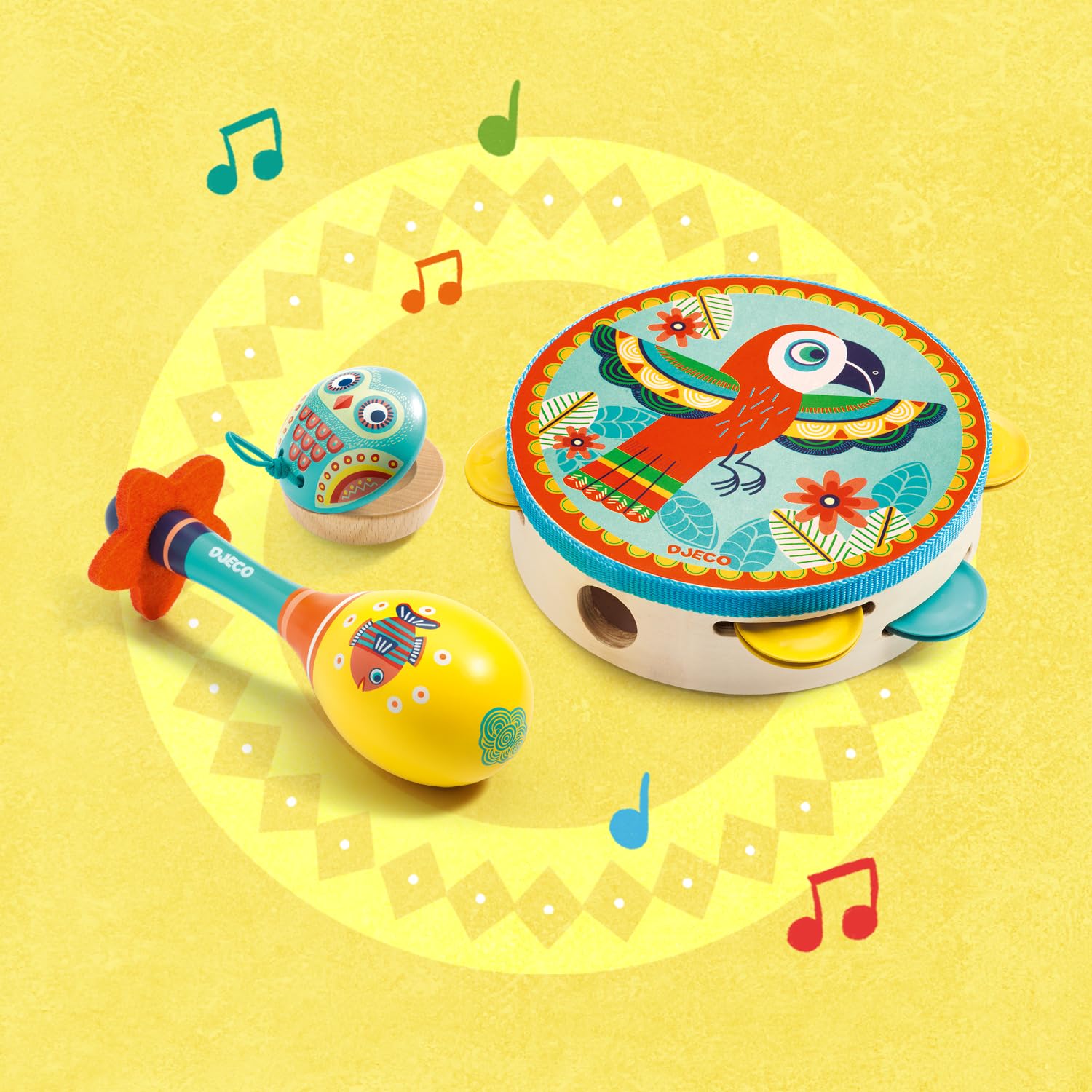 Animambo 3pc Set Tambourine