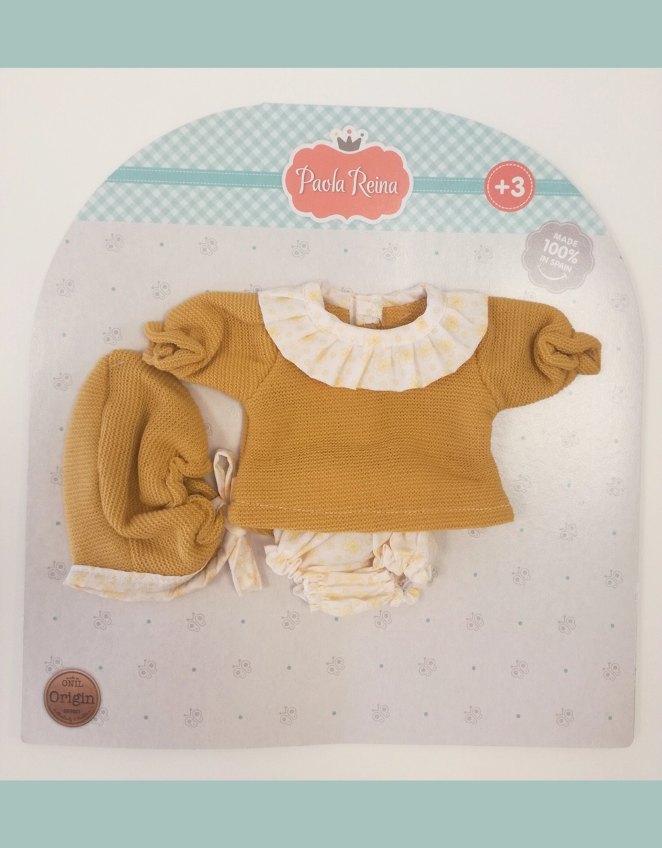 Mustard Sweater and Hat with Shorts