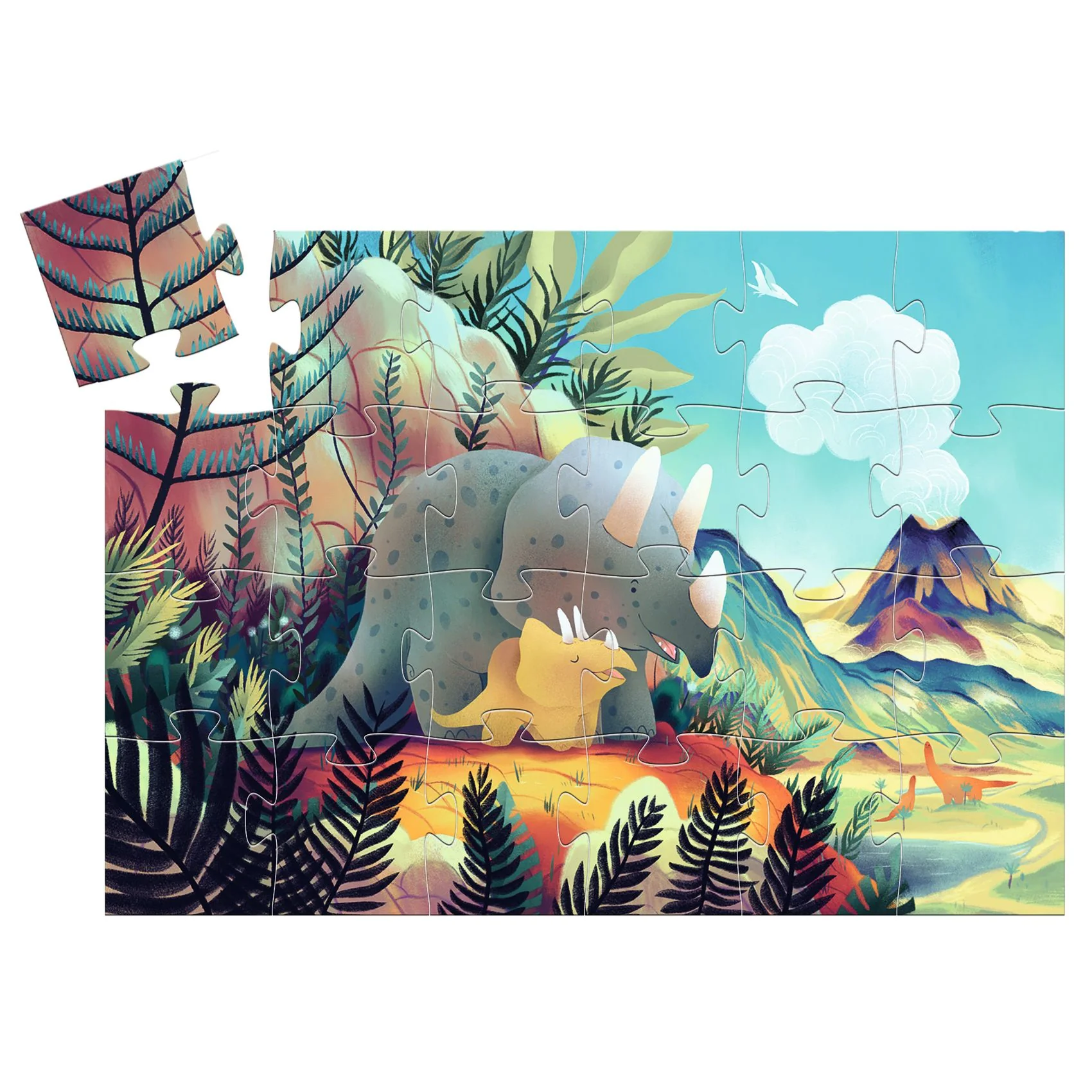 Silhouette Puzzle 24 Pc Teo The Dinosaur