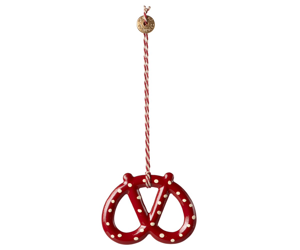 Metal Ornament, Pretzel - Dot