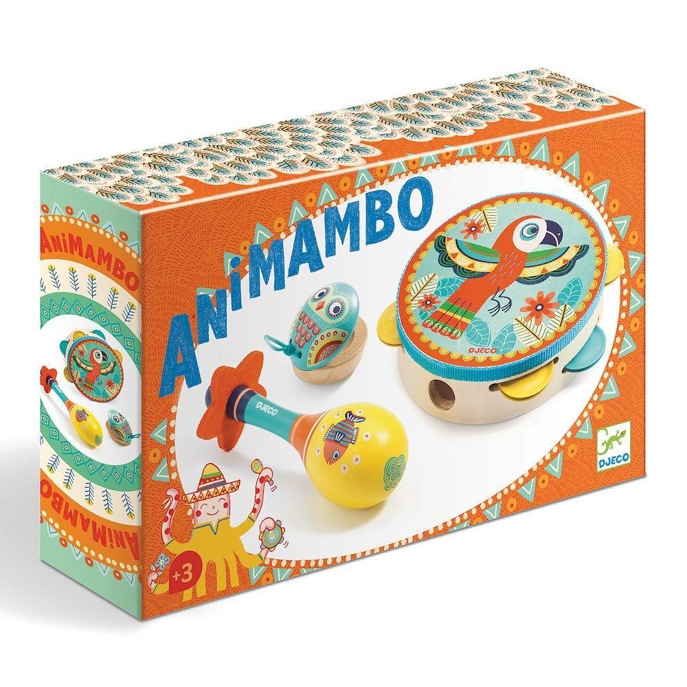 Animambo 3pc Set Tambourine