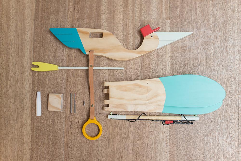 Eguchi Bird Wooden Mobile