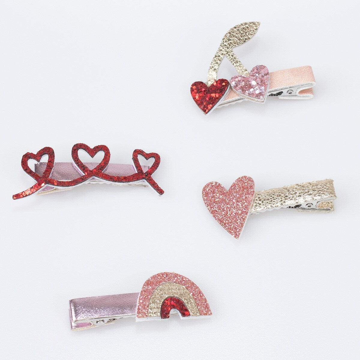 Valentine's Hair Clips (x 8)