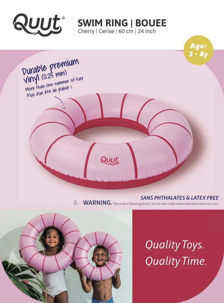 Swim Ring Med - Cherry