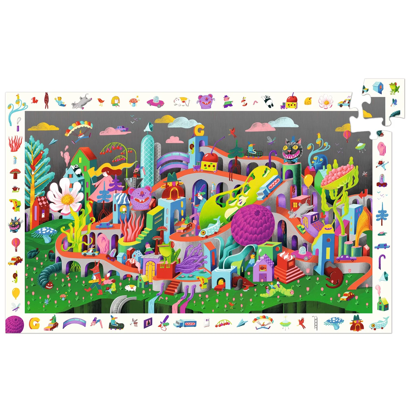 Observation Puzzle 200pcs Crazy Town