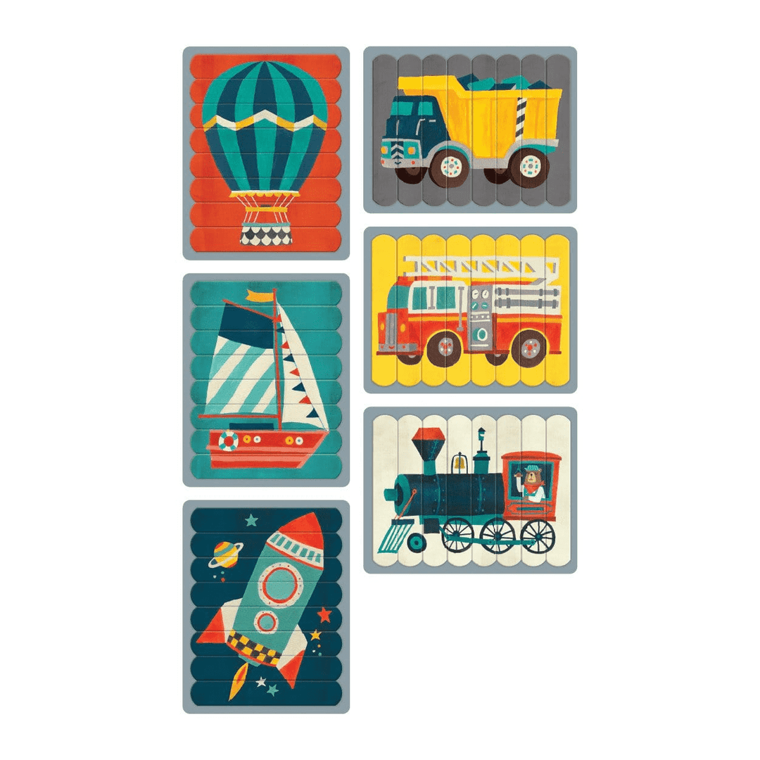 Transportation Puzzle Sticks