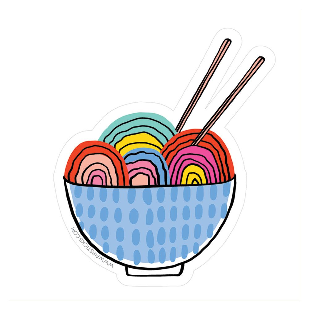 3 Vinyl Stickers Ramen Love