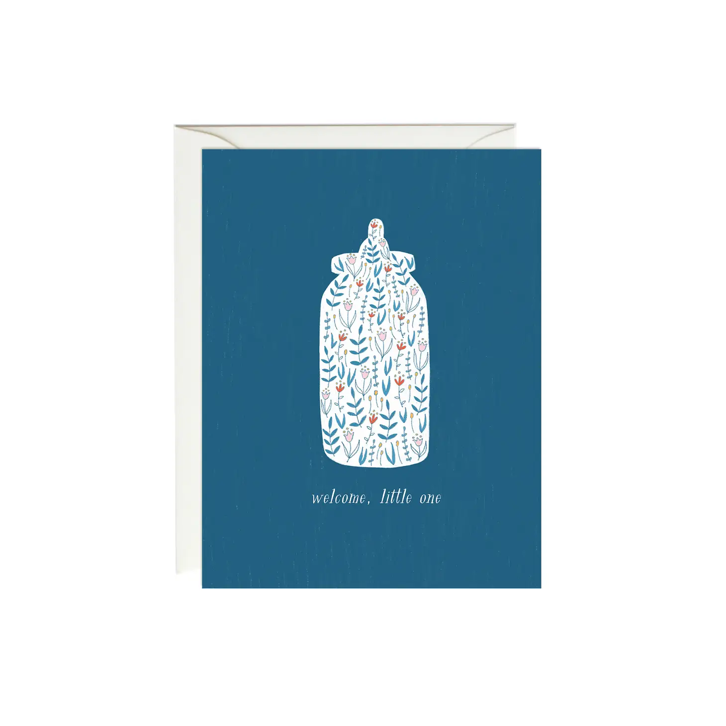 Floral Baby Bottle Card