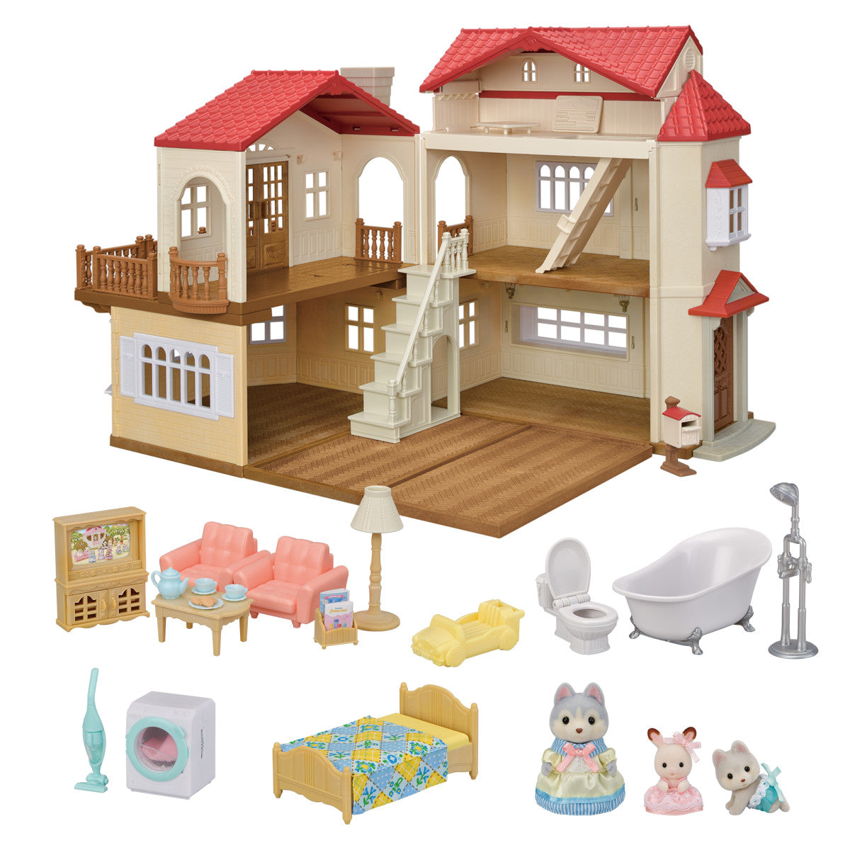Red Roof Country Home Gift Set-Secret Attic Playroom-