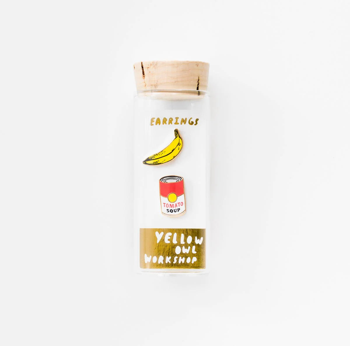 Pop Art Banana and Soup Earrings