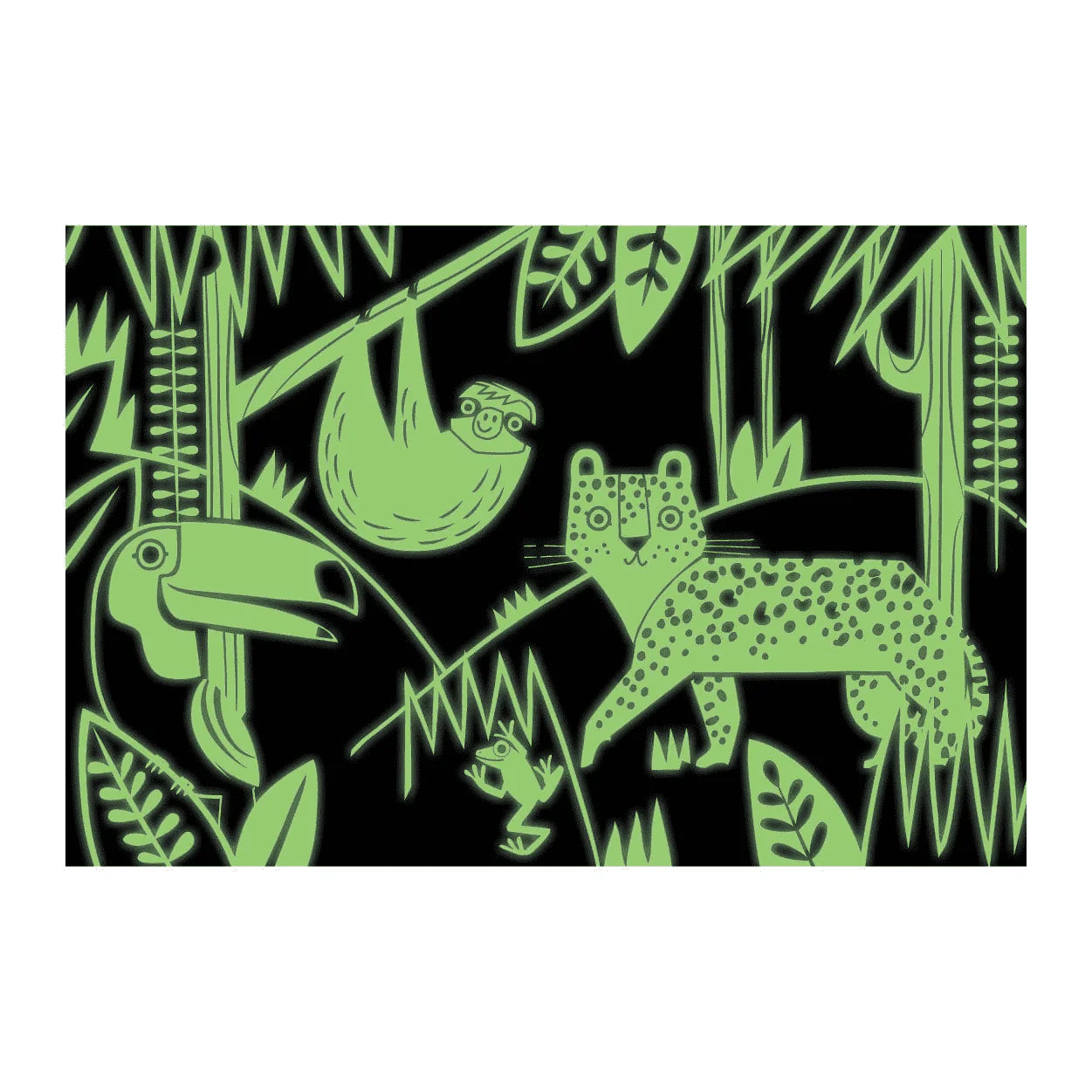 Rainforest Glow-in-the-Dark Puzzle - 100 pcs