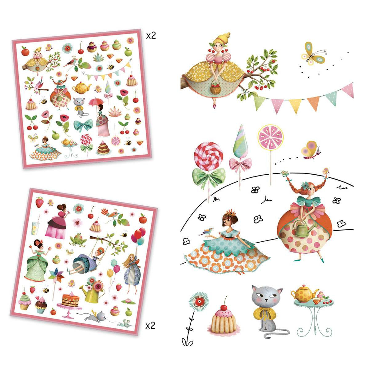 160 Stickers Princess Tea Party