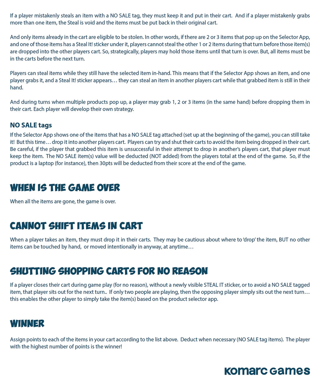 Shopping Blowout Game