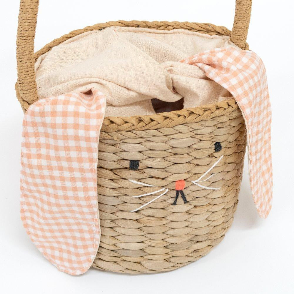 Bunny Easter Woven Straw Basket
