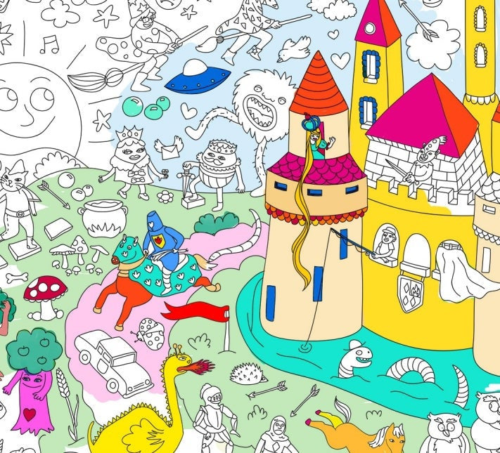 Giant Coloring Poster Folded Magic