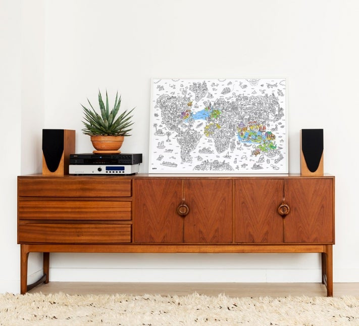Giant Coloring Poster Folded Atlas