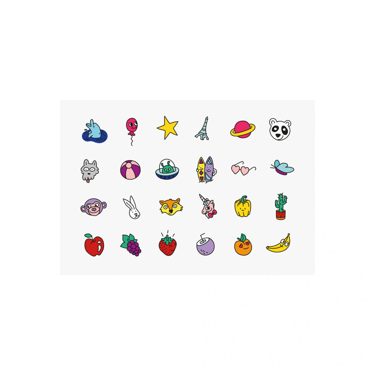Set: 2 nail polishes + nail sticker POP