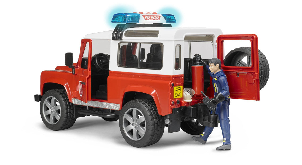 Land Rover Fire Dep Vehicle w- Fireman