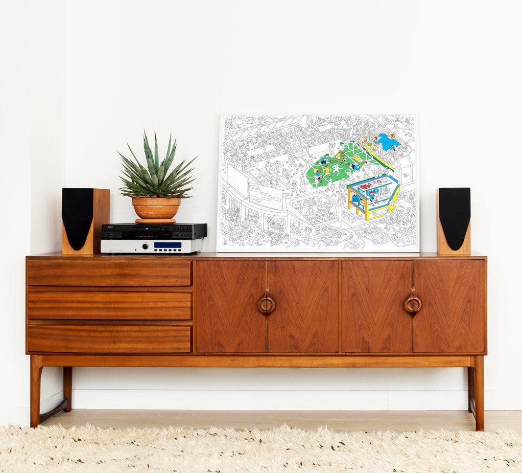Giant Coloring Poster Folded Soccer