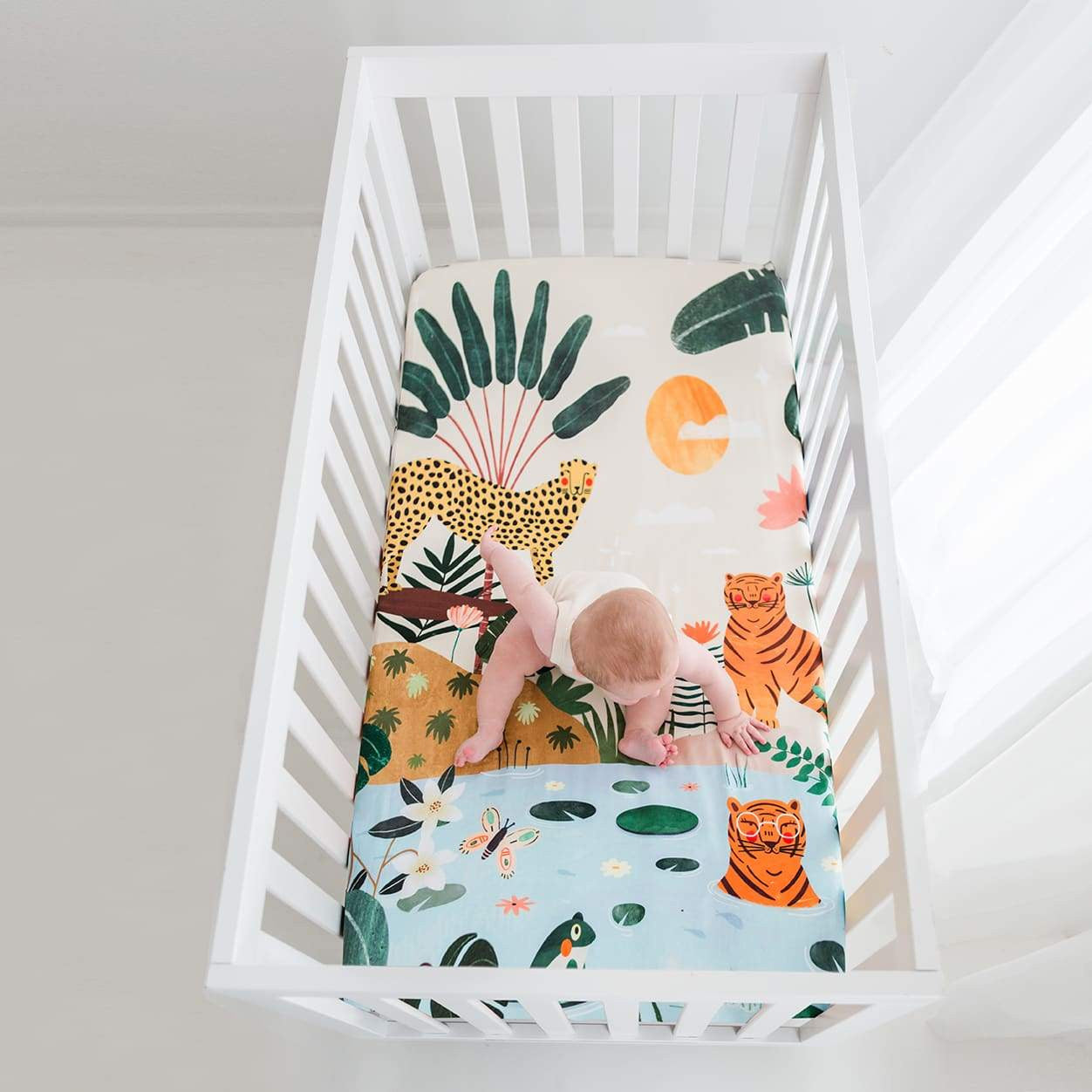 Standard Size Crib Sheet In The Jungle