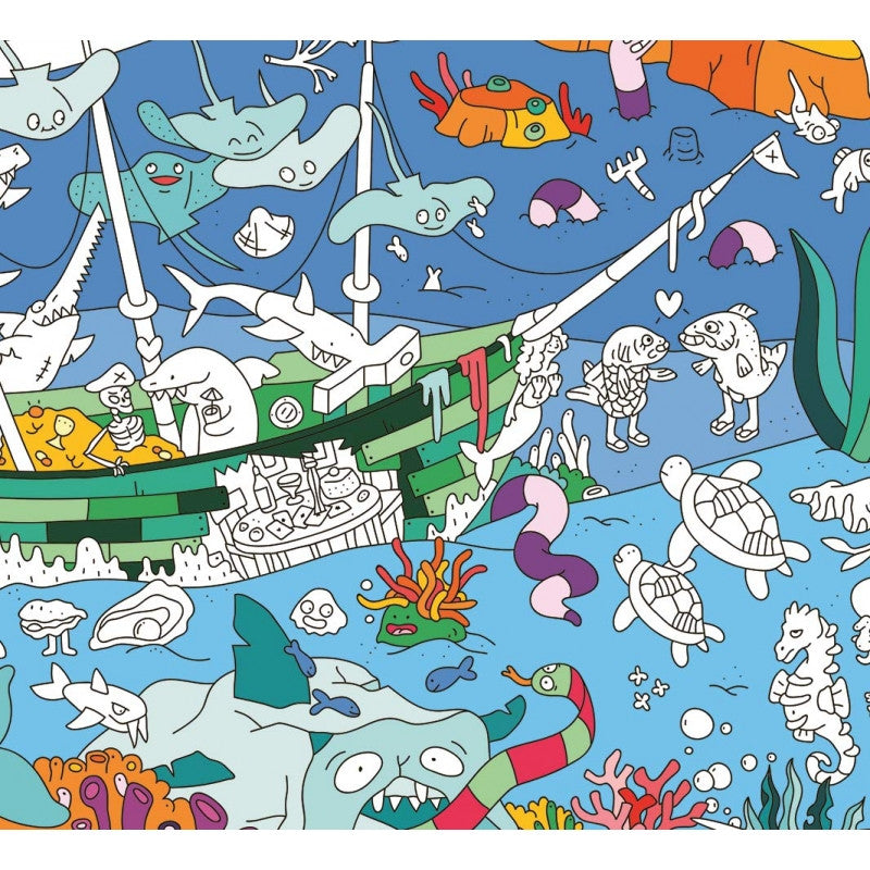 Giant Coloring Poster Folded Ocean