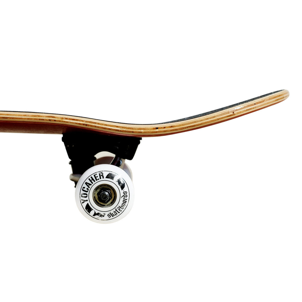 Yocaher Complete Skateboard 7.75"- Rockstar Cat- White Wink