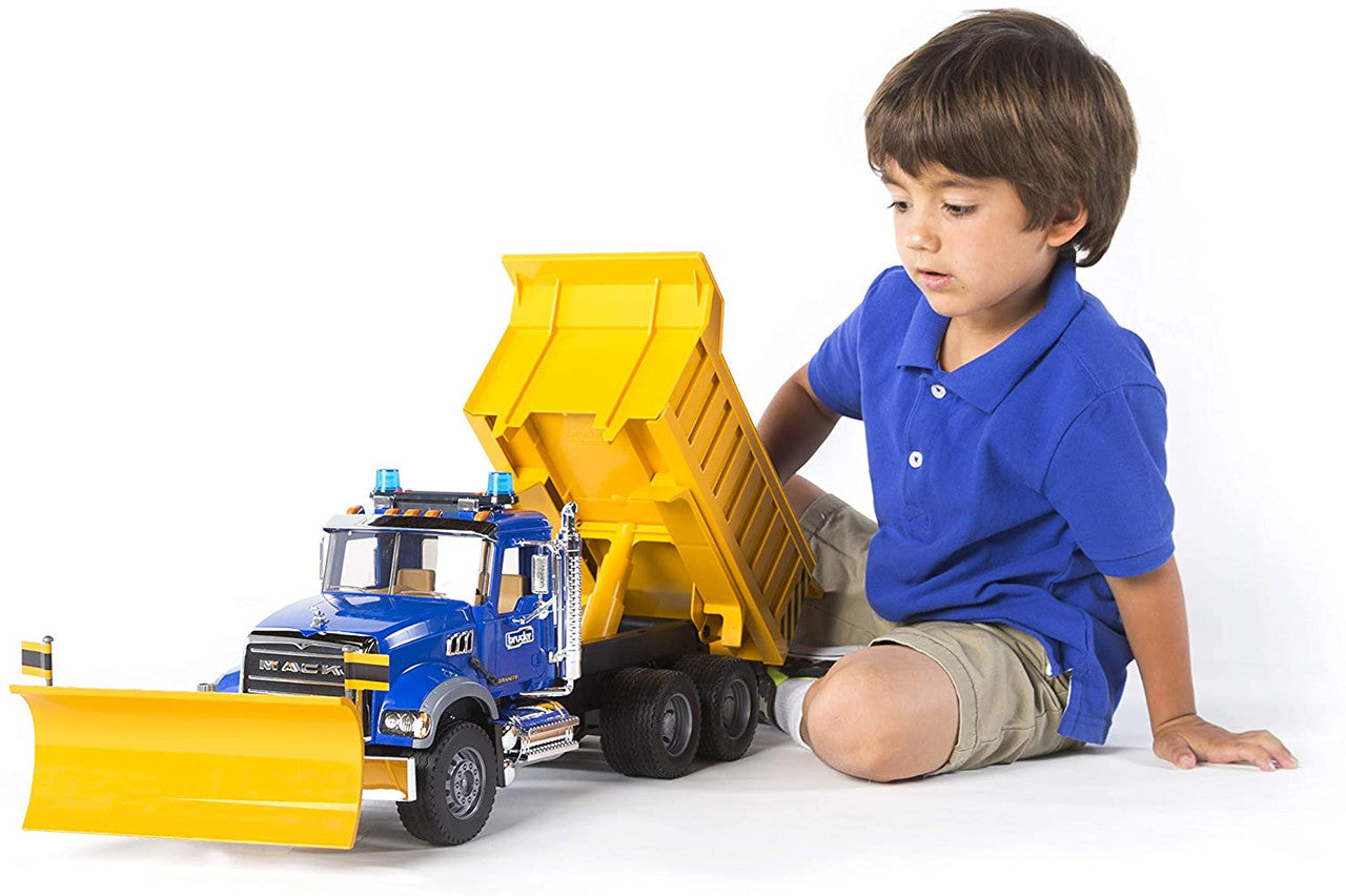 MACK Granite Dump Truck + Snow Plow Blade