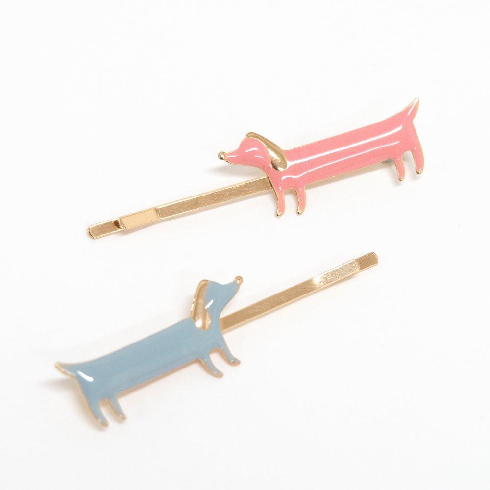Hairclips Sausage Dog Enamel